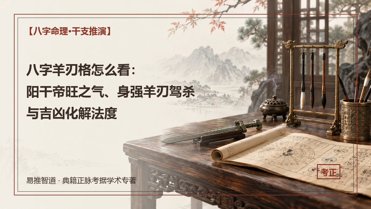 八字羊刃格怎么看：阳干帝旺之气、身强羊刃驾杀与吉凶化解法度