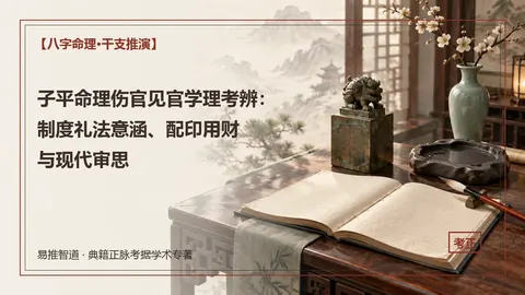 子平命理伤官见官学理考辨：制度礼法意涵、配印用财与现代审思
