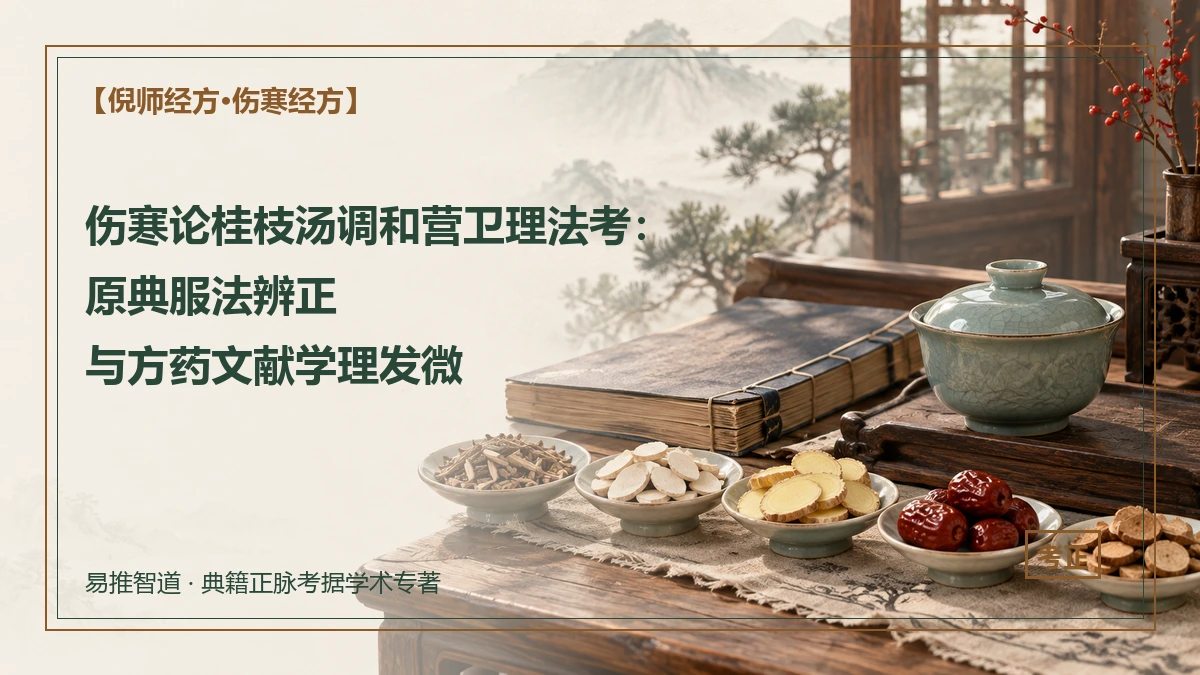 伤寒论桂枝汤调和营卫理法考：原典服法辨正与方药文献学理发微