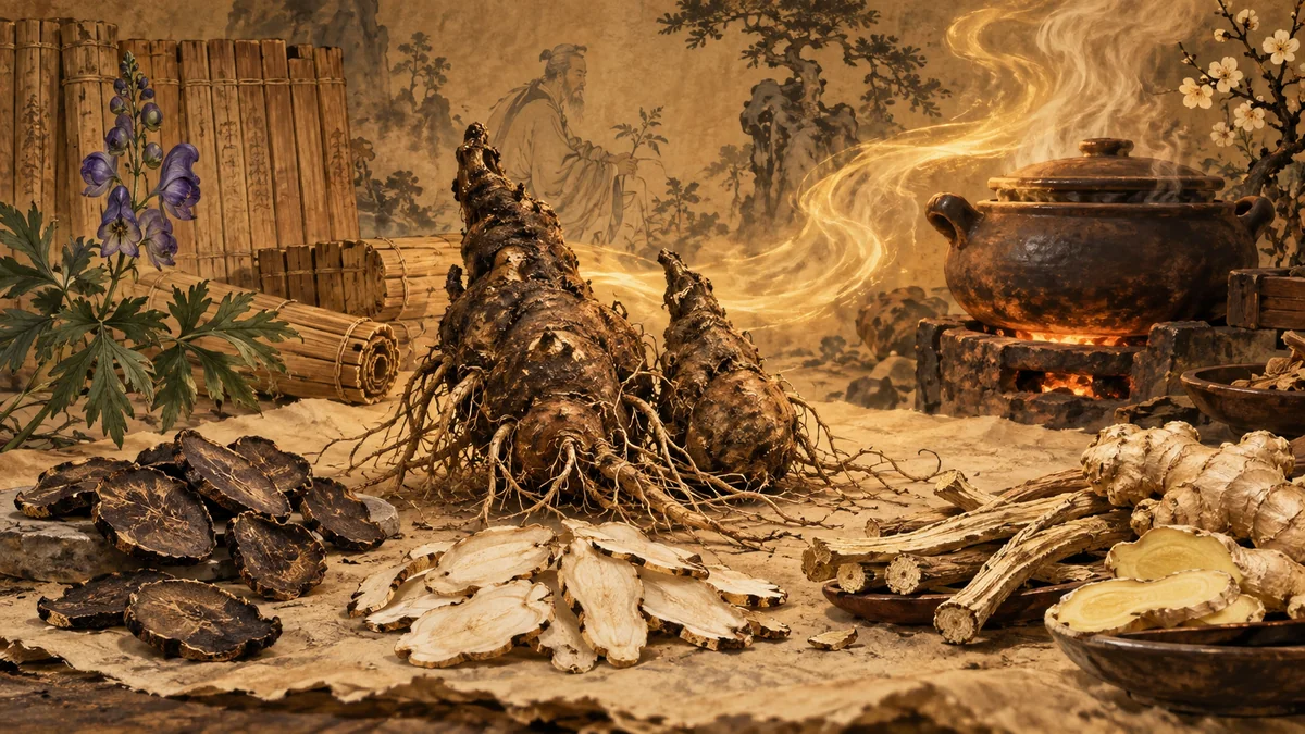 神农本草经与伤寒论附子考释：温阳破阴、配伍减毒与生物碱毒理探讨