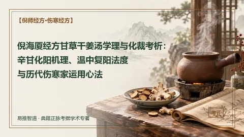 倪海厦经方甘草干姜汤学理与化裁考析：辛甘化阳机理、温中复阳法度与历代伤寒家运用心法