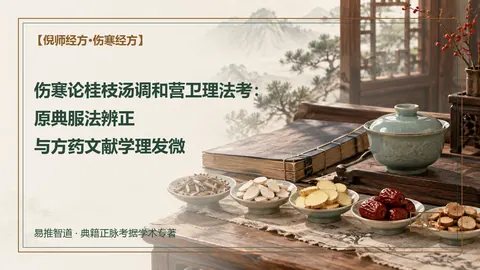 伤寒论桂枝汤调和营卫理法考：原典服法辨正与方药文献学理发微