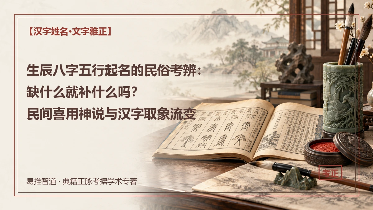 生辰八字五行起名的民俗考辨：缺什么就补什么吗？民间喜用神说与汉字取象文化流变