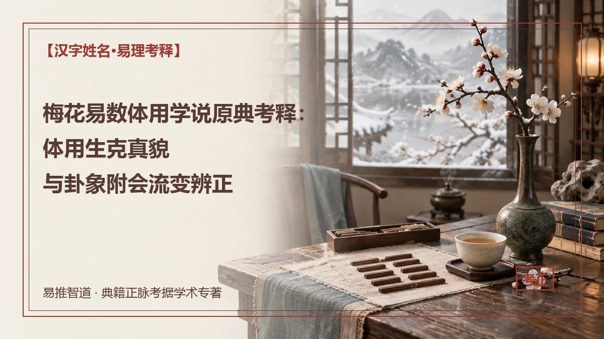梅花易数体用学说原典考释：体用生克真貌与卦象附会流变辨正