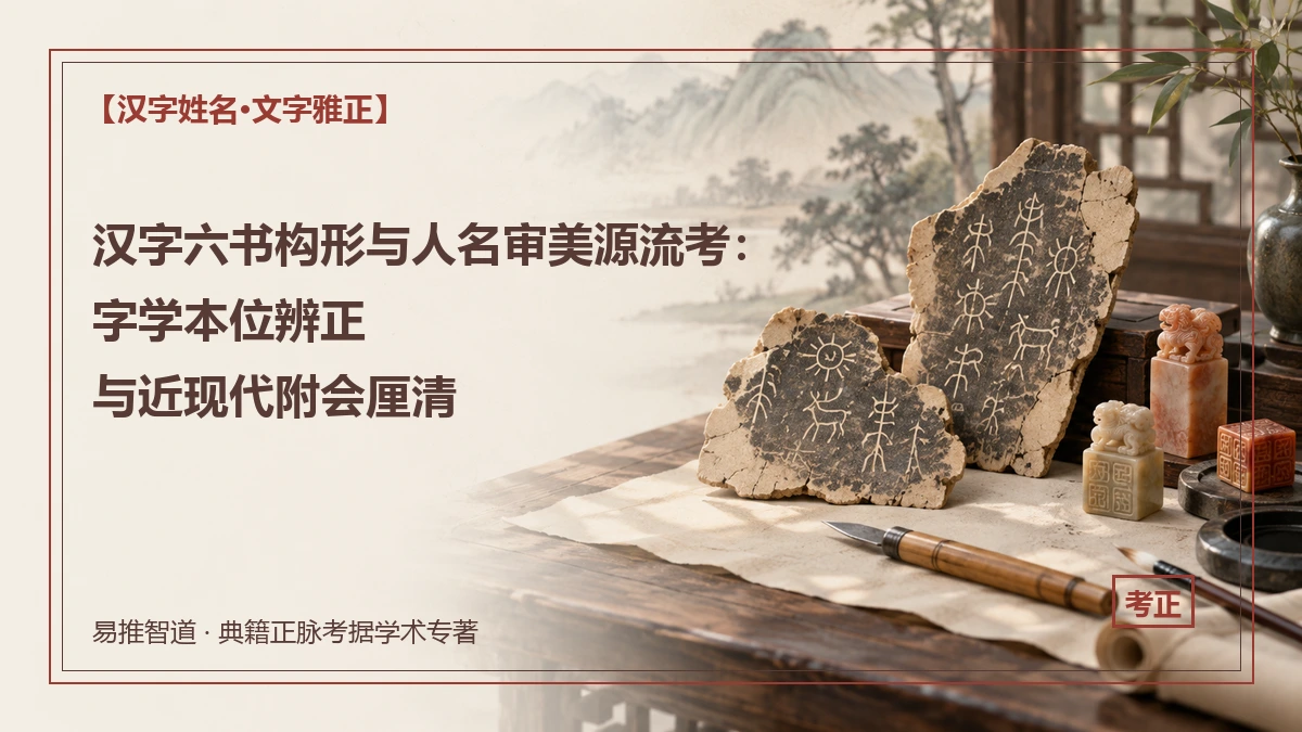 汉字六书构形与人名审美源流考：字学本位辨正与近现代附会厘清