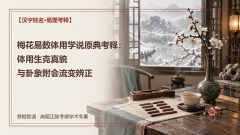梅花易数体用学说原典考释：体用生克真貌与卦象附会流变辨正