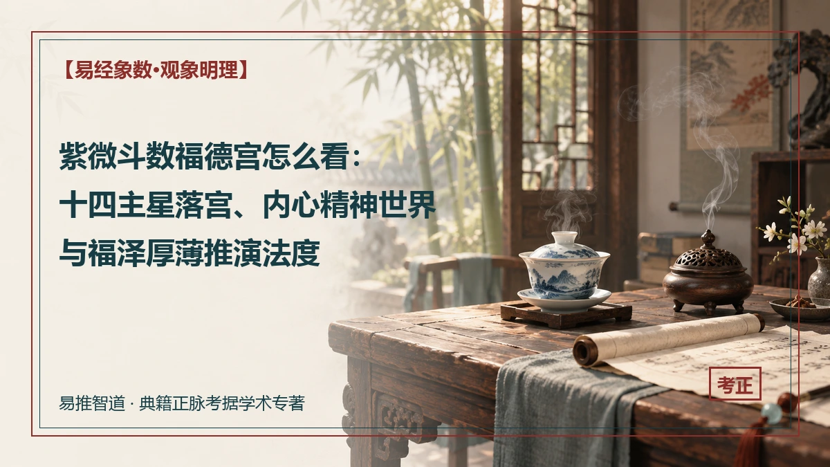 紫微斗数福德宫怎么看：十四主星落宫、内心精神世界与福泽厚薄推演法度