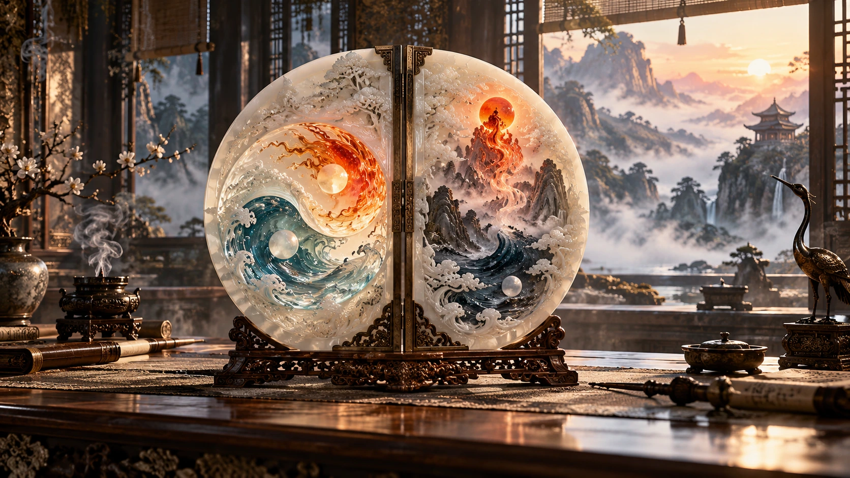 易经水火既济卦与火水未济卦详解：物极必反与初吉终乱处世智慧