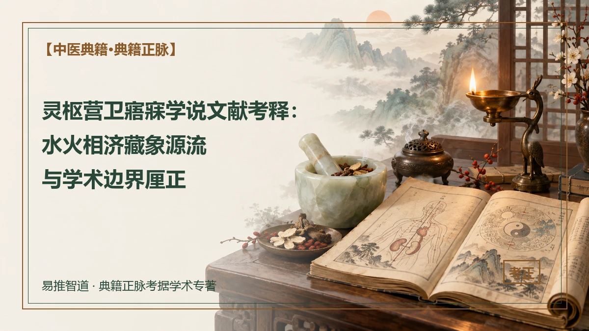 灵枢营卫寤寐学说文献考释：水火相济藏象源流与学术边界厘正